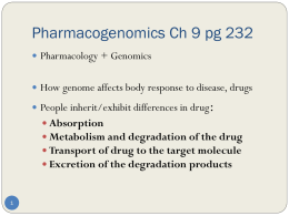 Goals of pharmacogenomics
