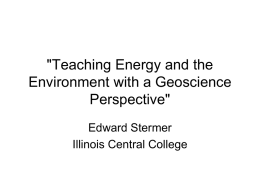 Teaching Energy and the Environment with a
