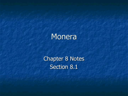 Monera notes