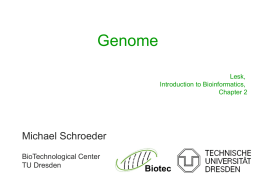 Genetic Maps - BIOTEC - Biotechnology Center TU Dresden