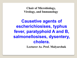 Causetive agents of escherichiosises