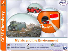 Metals and the Environment