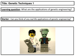 Genetic Techniques 1