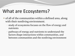 Ecosystems - LaPazColegio2014-2015