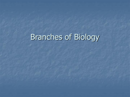 Branches of Biology