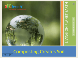 Each of us can help to create new, clean soil by