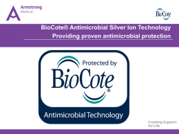 The average CFU count from any BioCote® treated product was