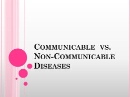 Communicable vs. Non-Communicable Diseases