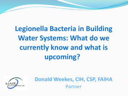 Legionella Bacteria in Building Water Systems (OHAO2015)DW