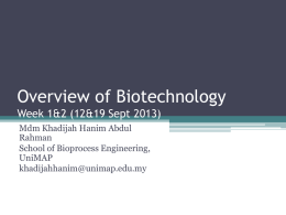 week 1_overview of biotechnology