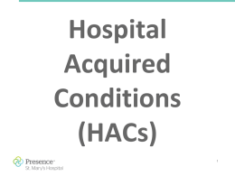 Hospital Acquired Conditions Powerpoint