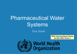 Pharmaceutical Water System Presentation