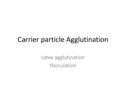 Carrier particle Agglutination