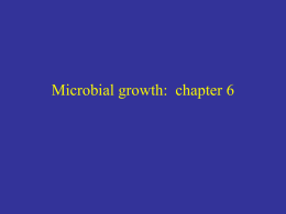 Microbial growth: chapter 6