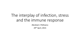 The interplay of infection, stress and the immune response