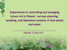 Experiences in controlling and managing brown rot in Poland