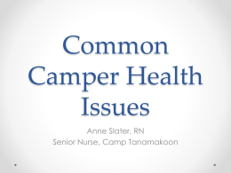Common Camper Health Issues