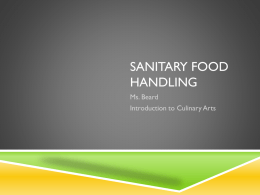 Sanitary Food Handling PowerPoint