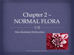 Chapter 2 * NORMAL FLORA