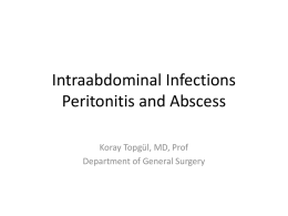 Intraabdominal infections