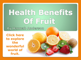 Fruit and Brain Health