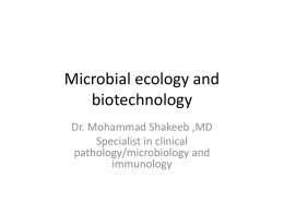Microbial ecology and biotechnology