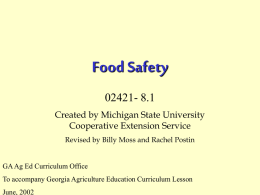 Food Safety (2) - CTAE Resource Network