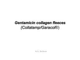 Gentamicin collagen fleeces