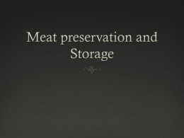 Meat preservation and Storage