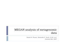 MEGAN analysis of metagenomic data