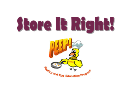 Lesson Four: Store It Right