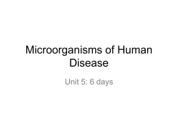 Microorganisms of Human Disease