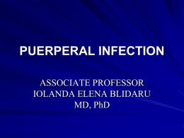 16. Puerperal infection