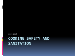 Cooking Safety and Sanitation - Williamstown Independent Schools