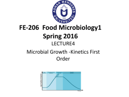 FE-206 Food Microbiology1 Spring 2016