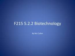 f215 biotechnology students version