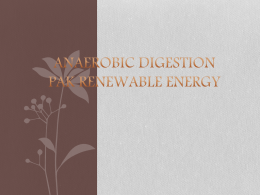 Anaerobic Digestion - PAK Renewable Energy