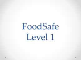 FoodSafe ppt - Miss Miller`s Website