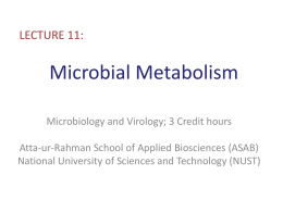 Microbial Metabolism - ASAB-NUST