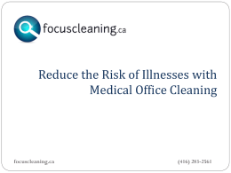 Reduce the Risk of Illnesses with Medical Office Cleaning