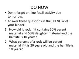 Determining the Age of Rocks and Fossils