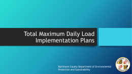 Total Maximum Daily Load Implementation Plans