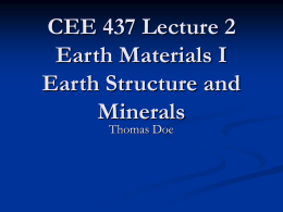 CEE 437 Lecture 2 Minerals