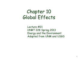 Earth as Planet and Ice Melting Lecture Notes