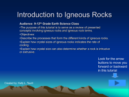 INSTRUSIVE igneous rocks