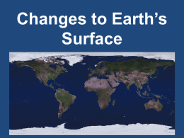 Changes to the Surface of Earth for website
