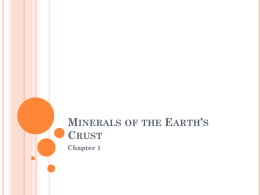 Minerals of the Earth*s Crust
