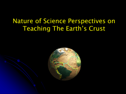 Earth`s Crust - Teacher Resource