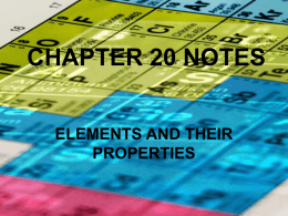 CHAPTER 20 NOTES