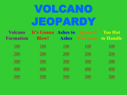 Volcano Jeopardy